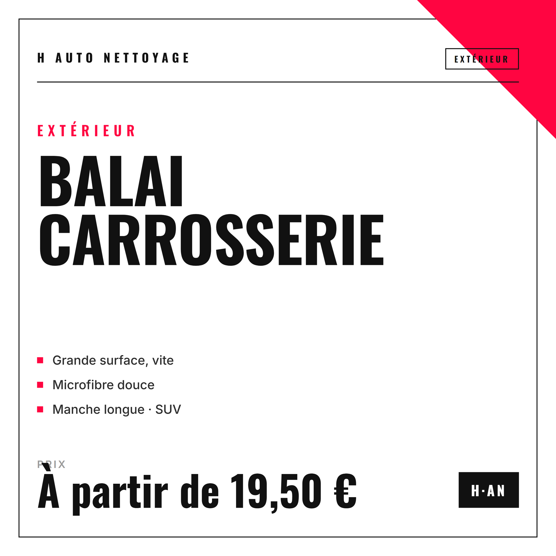 BALAI CARROSSERIE — H AUTO NETTOYAGE