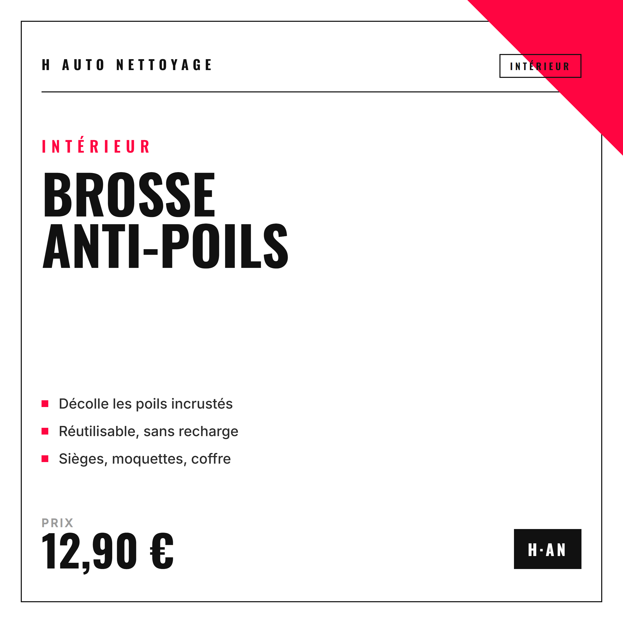 Brosse anti poils d'animaux – décolle les poils que l'aspirateur laisse