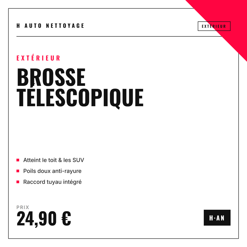 Brosse de lavage télescopique – toit, SUV et van sans monter