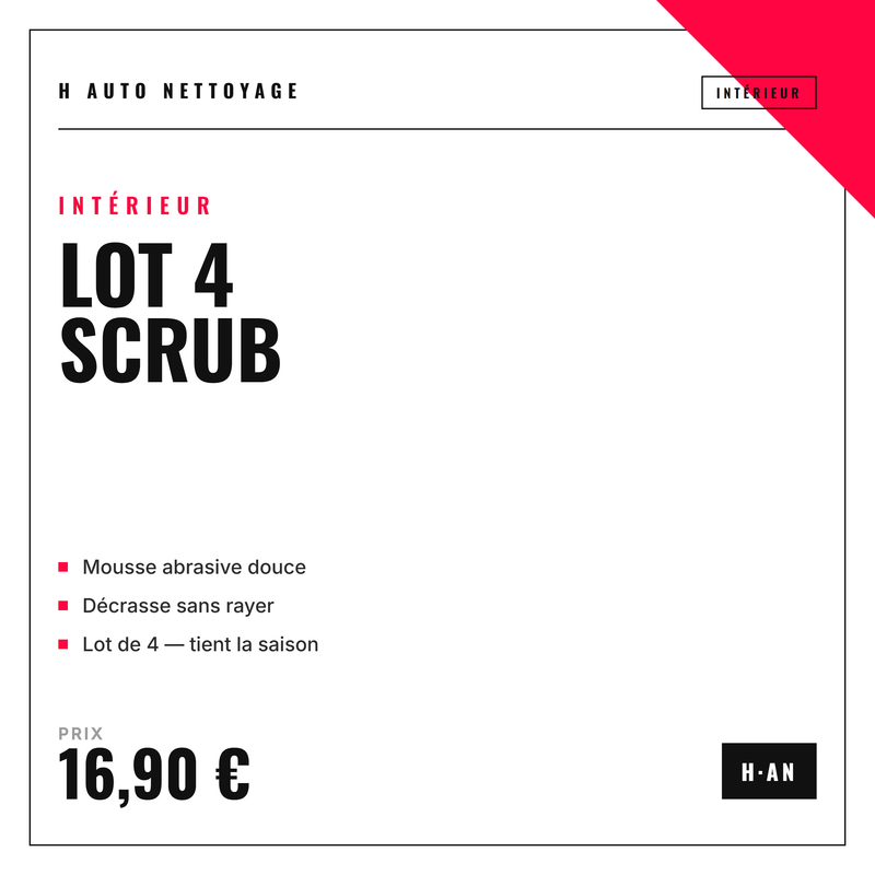Lot de 4 éponges Scrub – décrasse l'incrustable, sans rayer