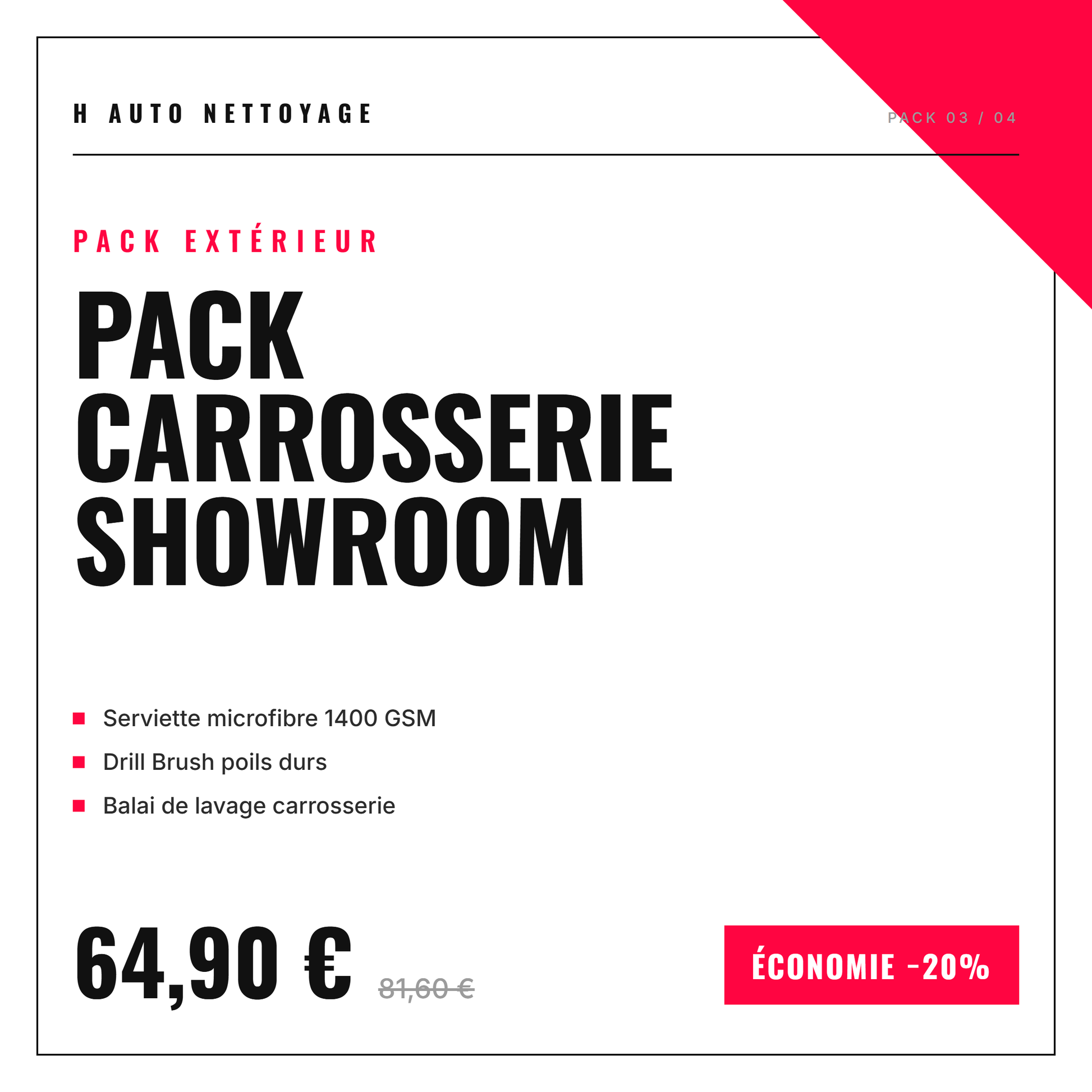 Pack Carrosserie Showroom – kit extérieur