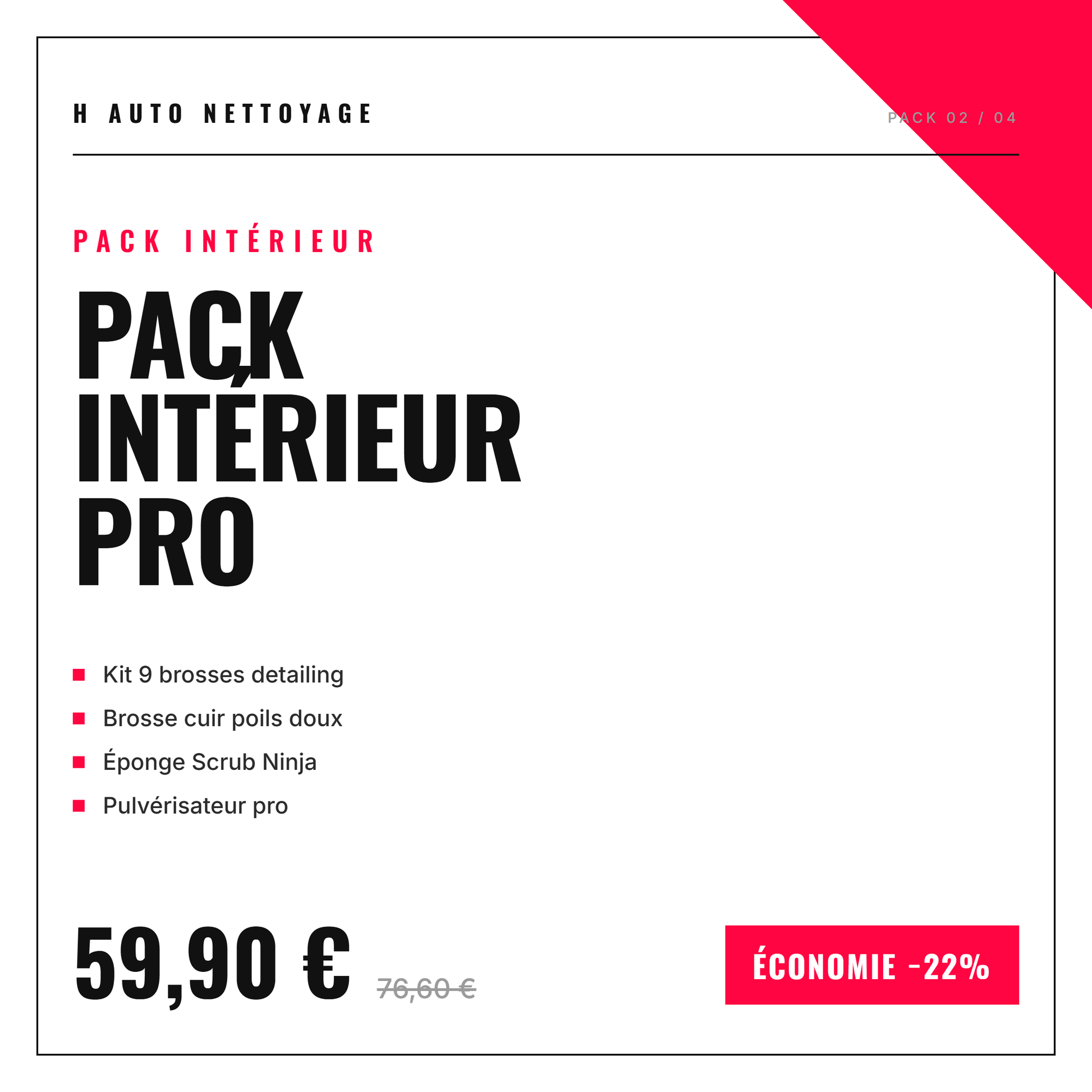 Pack Intérieur Pro – kit habitacle complet