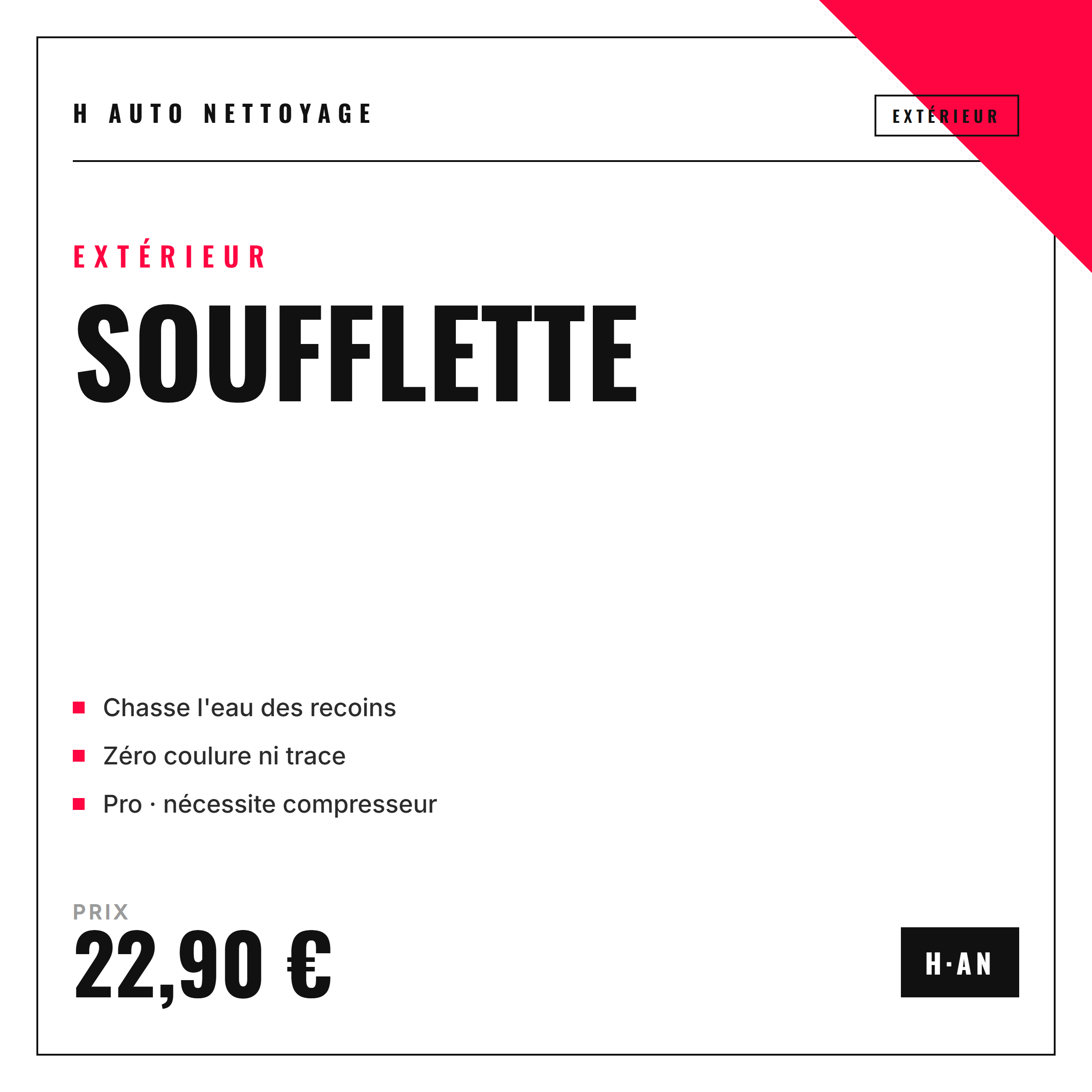 SOUFFLETTE H AUTO NETTOYAGE
